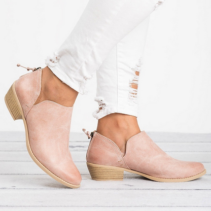 Women's Ankle Boots with Low Heel