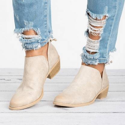 Women's Ankle Boots with Low Heel