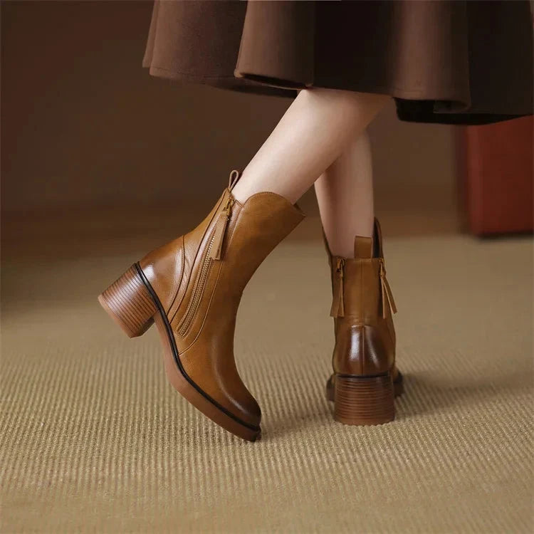 Women's Ankle Boots with Stable Block Heel