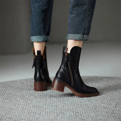 Women's Ankle Boots with Stable Block Heel
