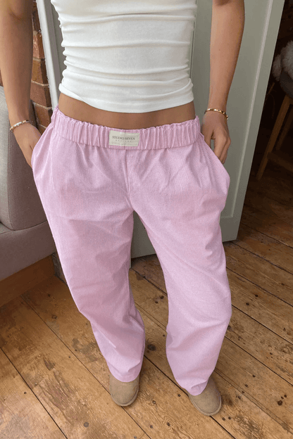Women's Ankle Length Trousers with Elastic Waistband
