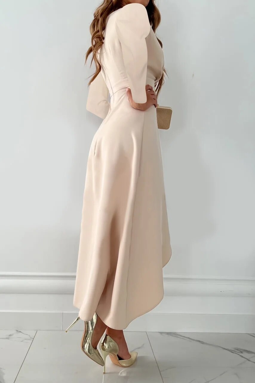 Women's Asymmetrical Hem Tailored Dress