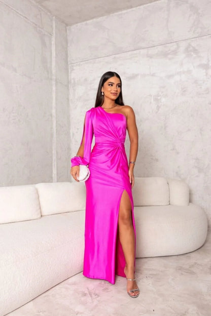 Women's Asymmetrical One-Shoulder Maxi Formal Dress