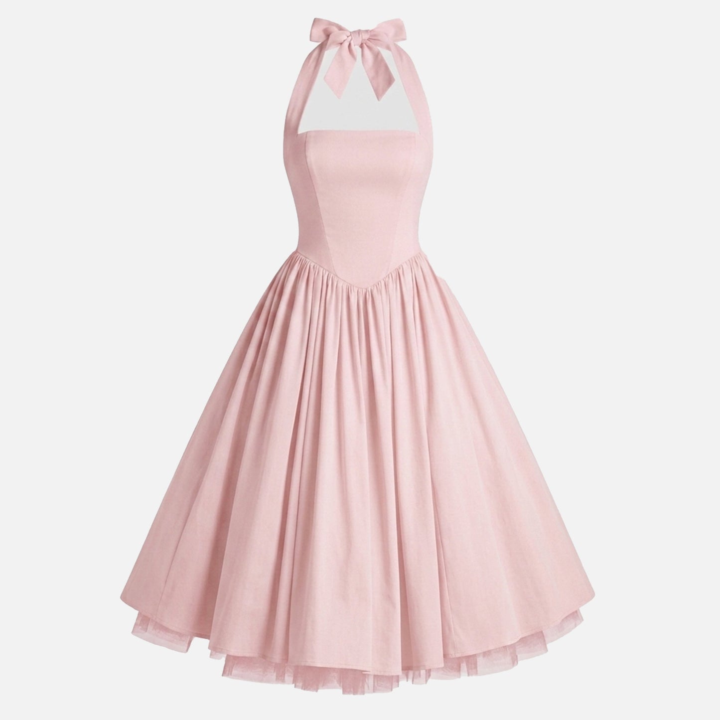 Women's Backless Halter Neck Midi Dress