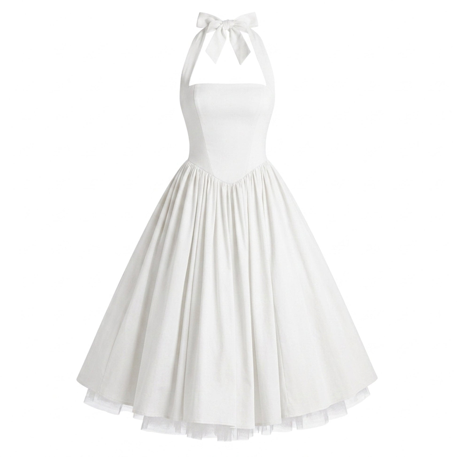 Women's Backless Halter Neck Midi Dress