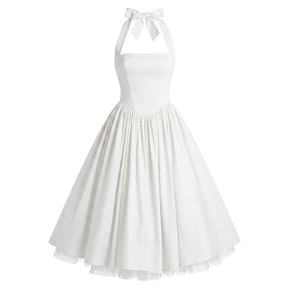 Women's Backless Halter Neck Midi Dress
