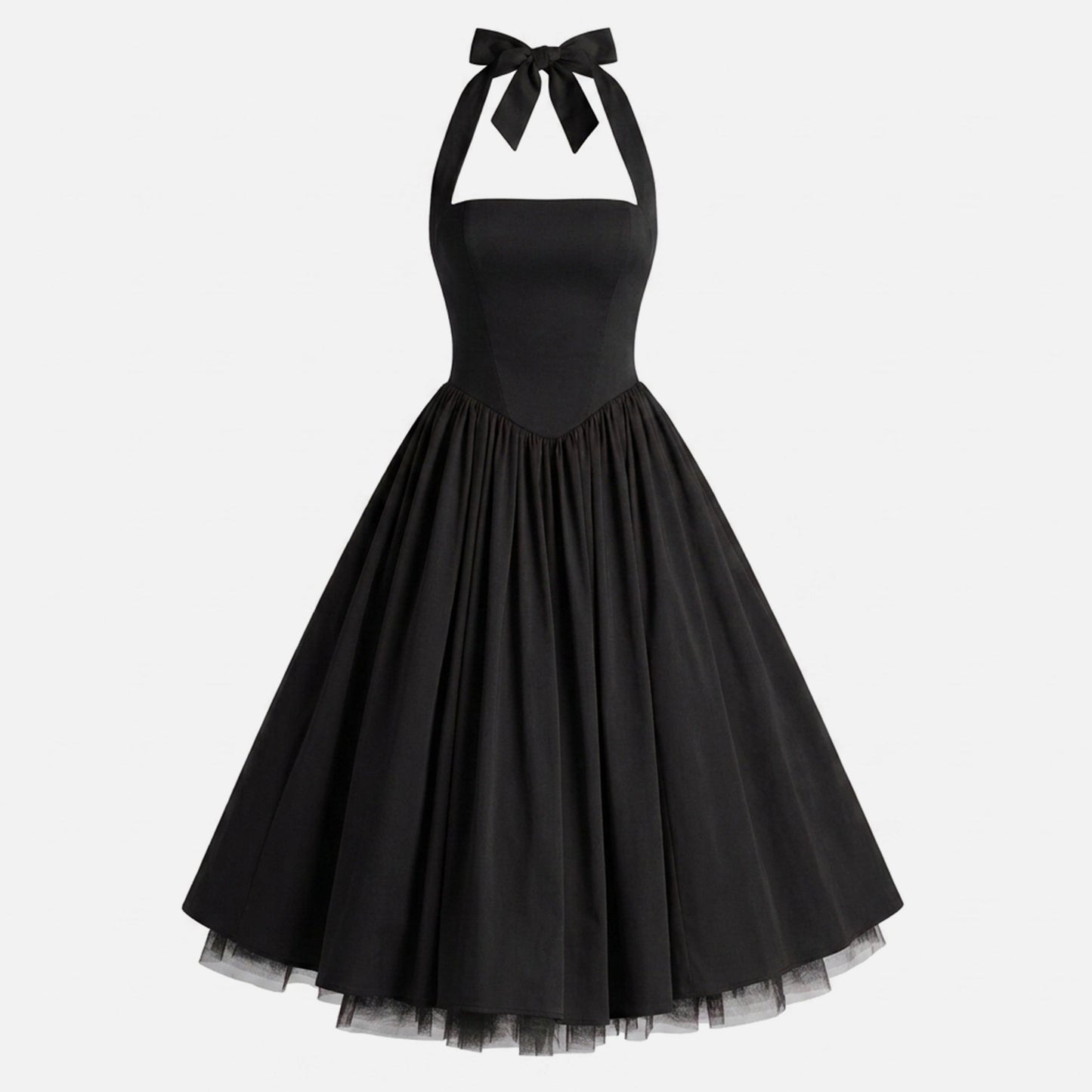 Women's Backless Halter Neck Midi Dress