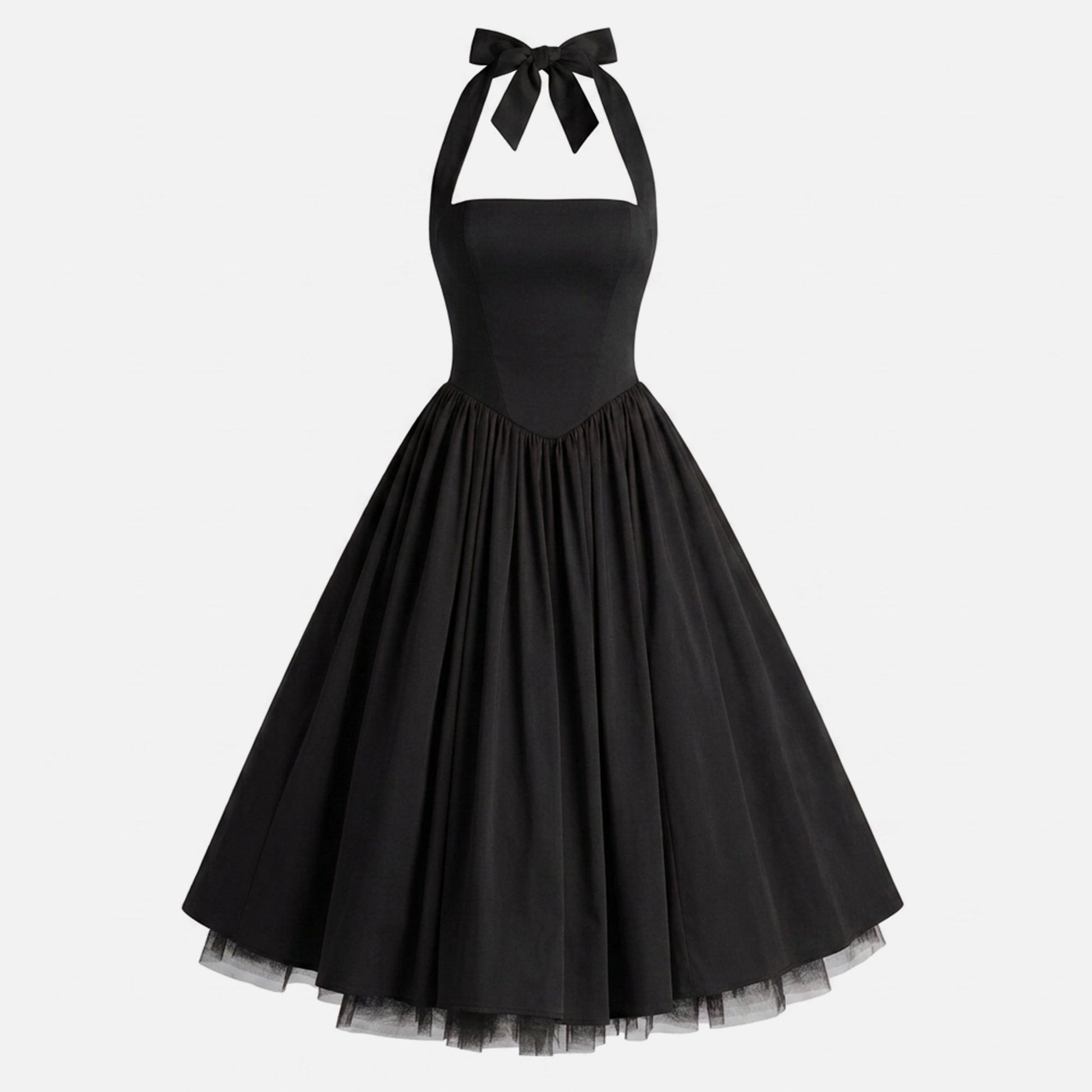Women's Backless Halter Neck Midi Dress