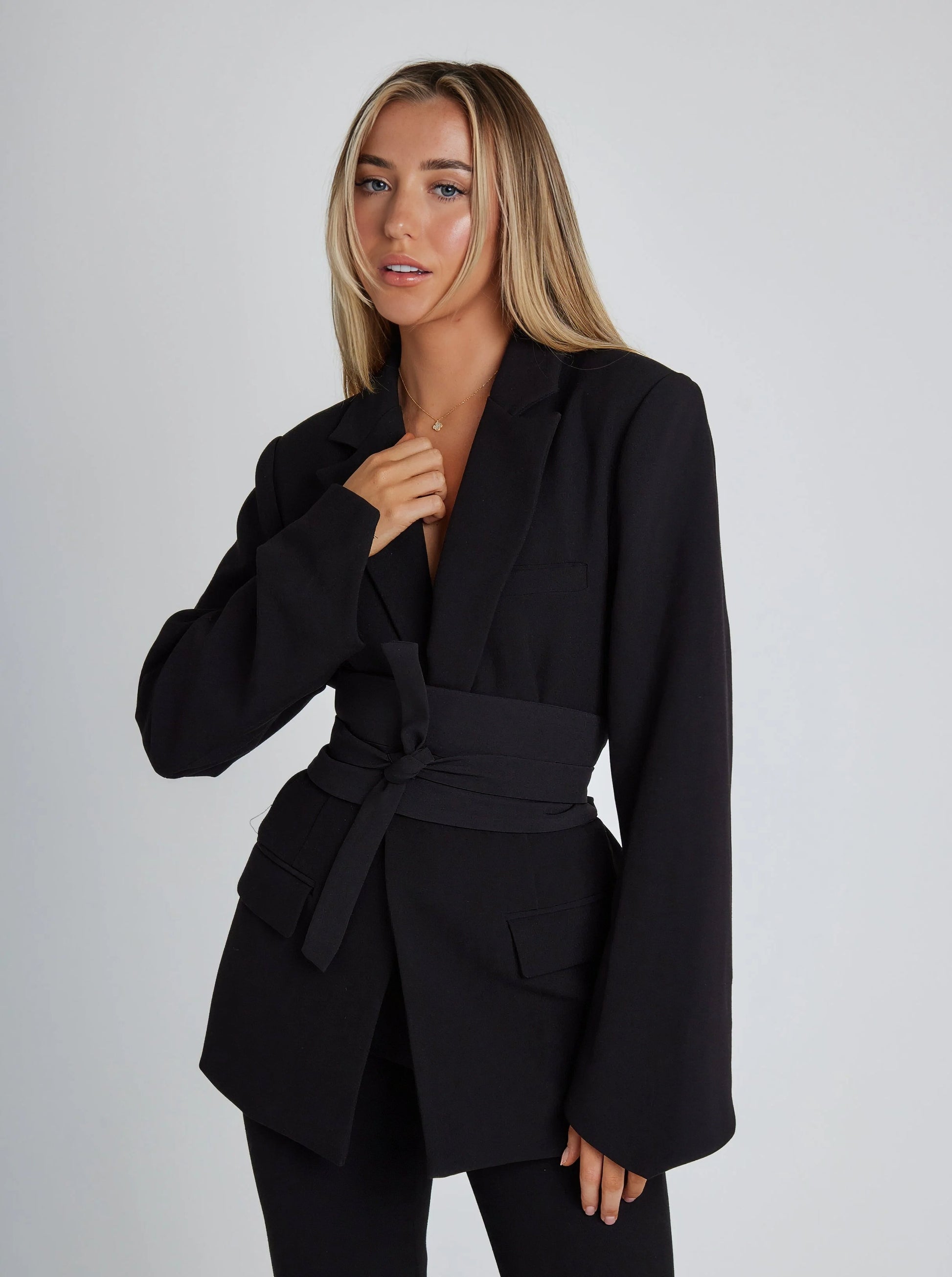 Women's Belted Blazer