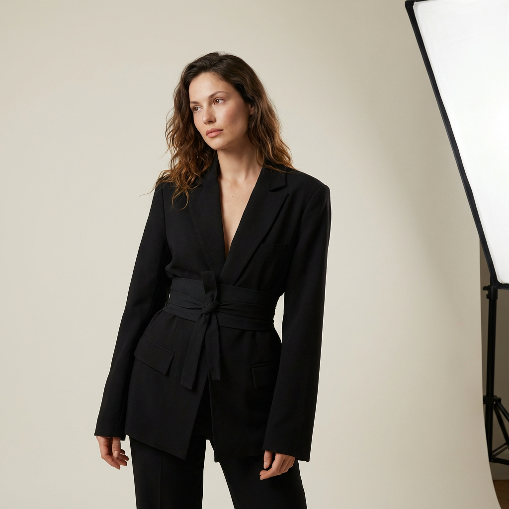 Women's Belted Blazer