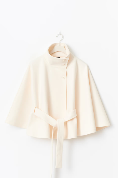 Women's Belted Funnel Neck Jacket