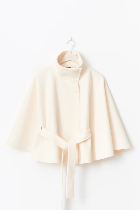 Women's Belted Funnel Neck Jacket