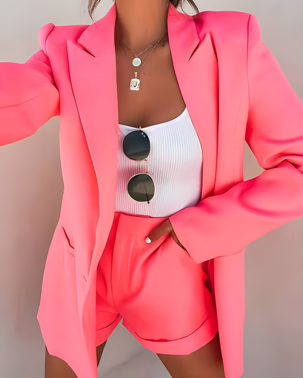 Women's Blazer and Shorts Set