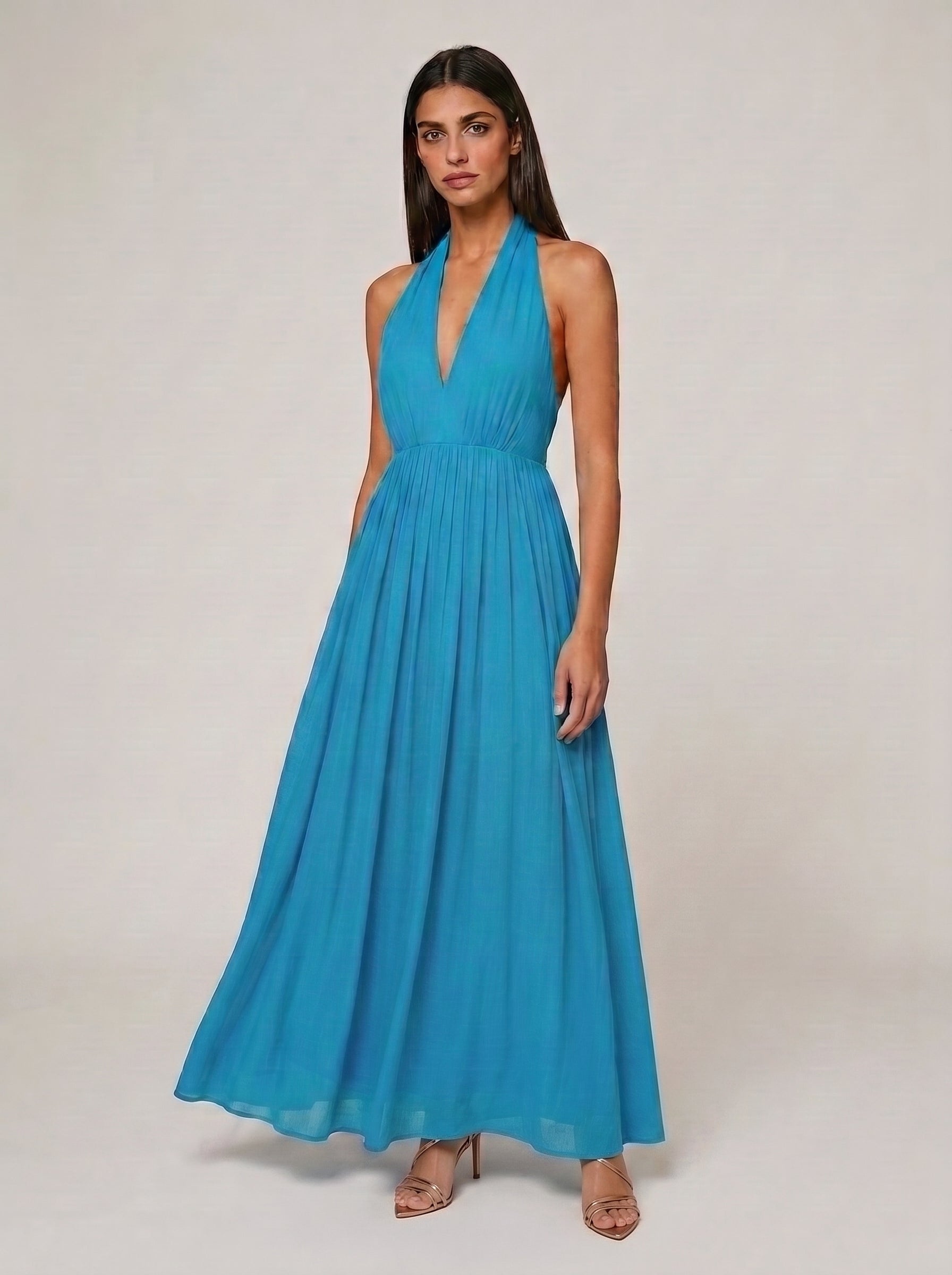 Women's Boho Halter Maxi Dress for Summer
