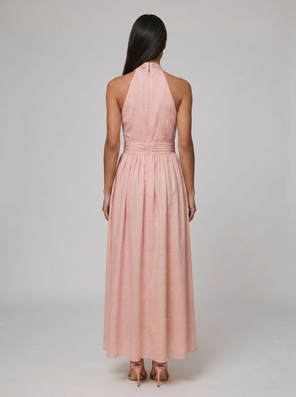 Women's Boho Halter Maxi Dress for Summer