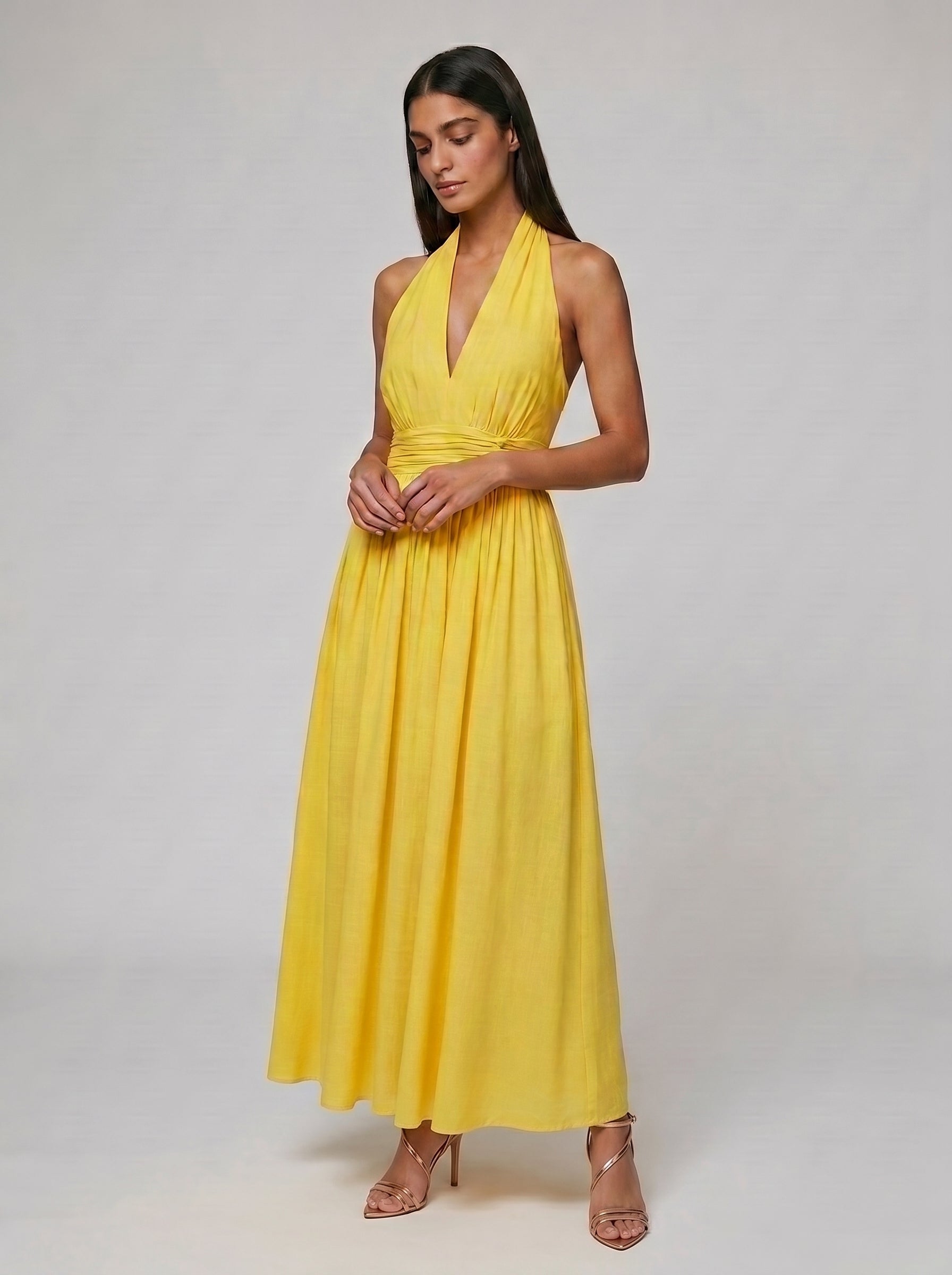 Women's Boho Halter Maxi Dress for Summer