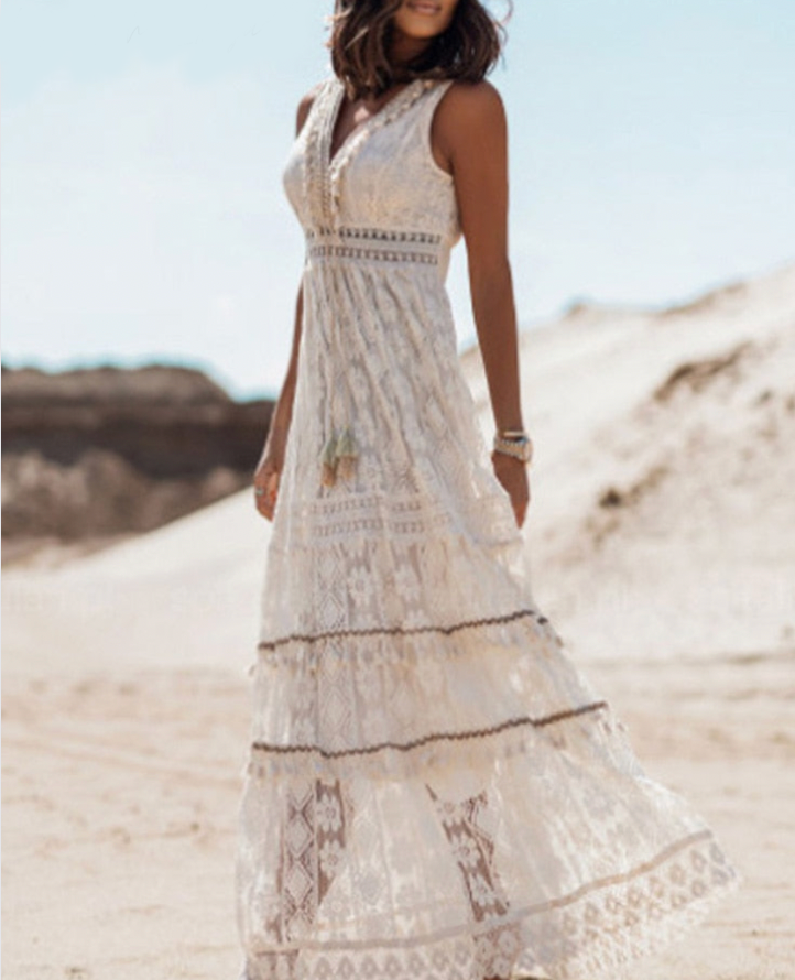 Women's Boho Midi Dress