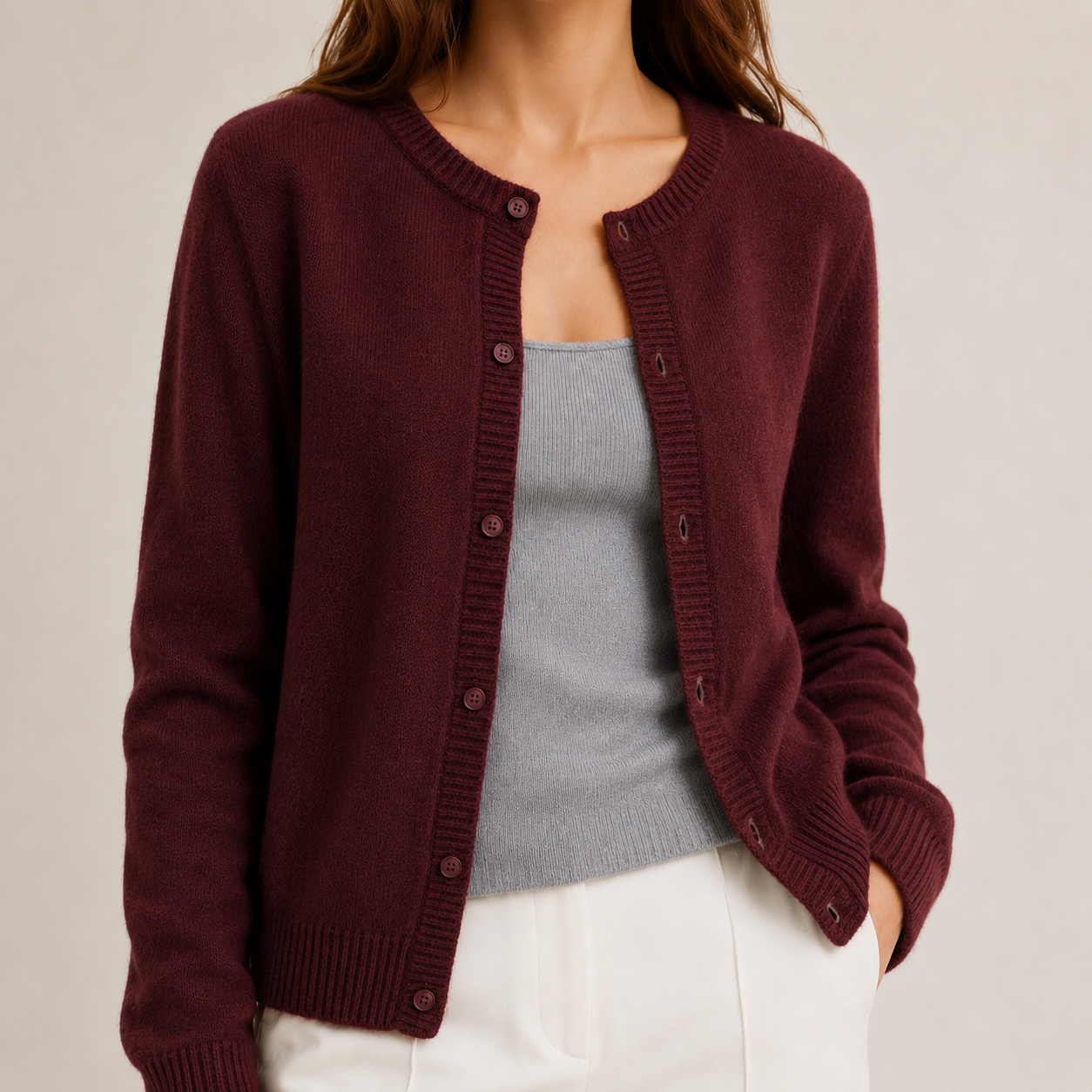 Women's Button-Front Long Cardigan Sweater