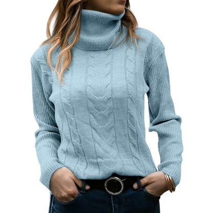 Women's Cable-Knitted Turtleneck Sweater