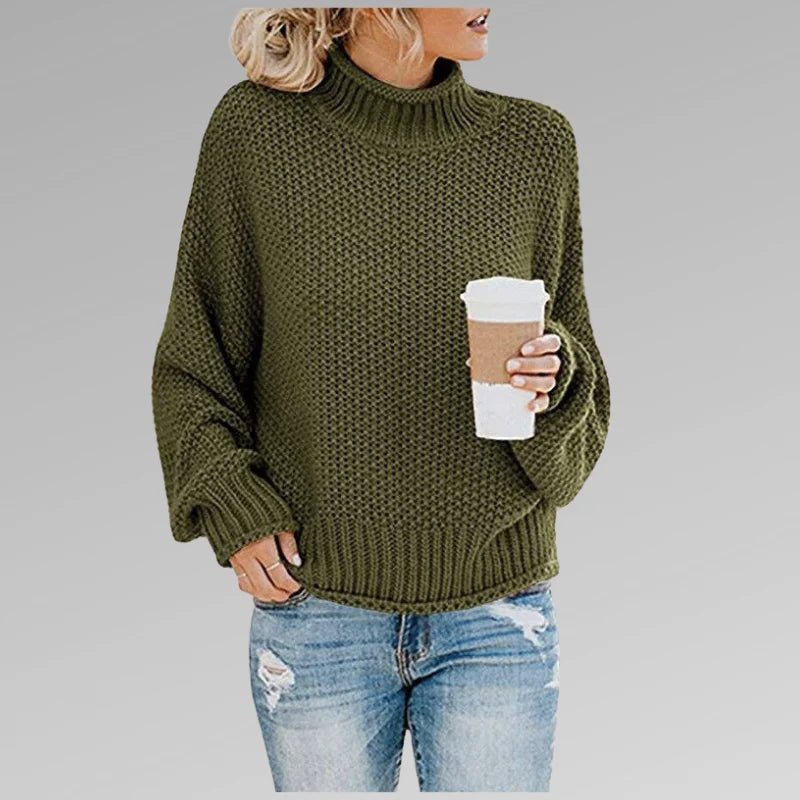 Women's Casual Knit Sweater with Relaxed Fit