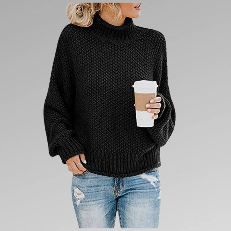 Women's Casual Knit Sweater with Relaxed Fit