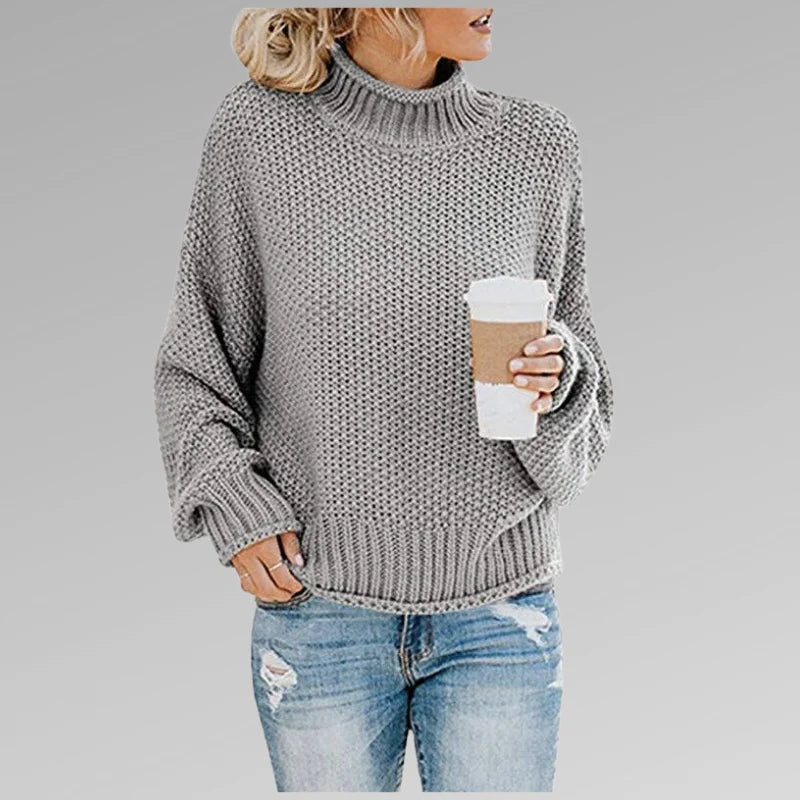 Women's Casual Knit Sweater with Relaxed Fit