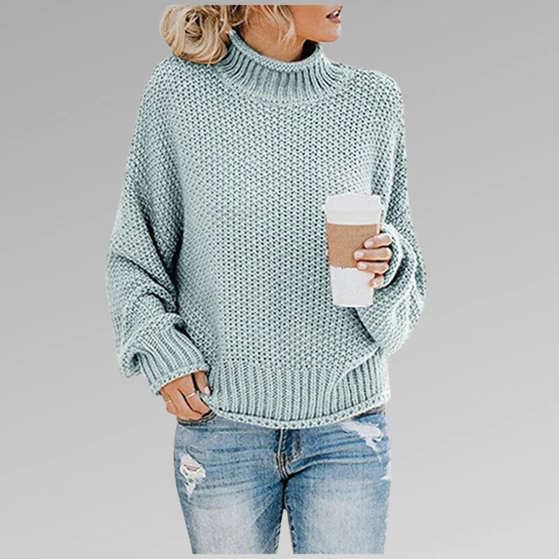 Women's Casual Knit Sweater with Relaxed Fit