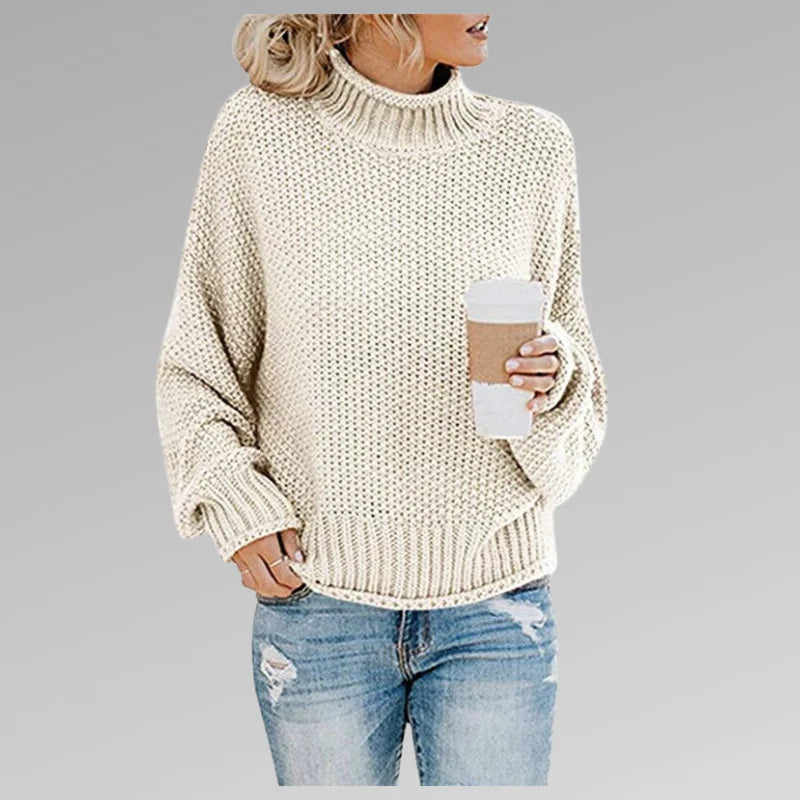 Women's Casual Knit Sweater with Relaxed Fit
