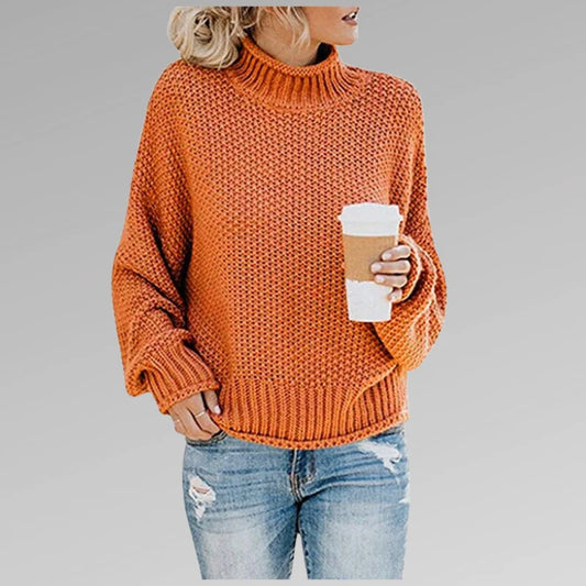 Women's Casual Knit Sweater with Relaxed Fit