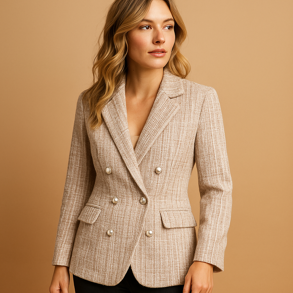 Women's Checked Tailored Blazer
