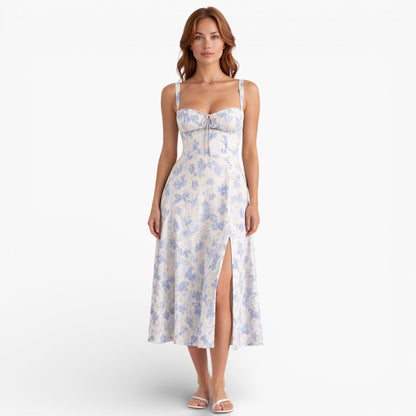 Women's Corset Waist Midi Dress