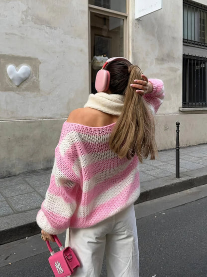 Women's Cozy Striped Sweater