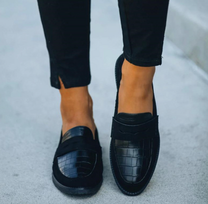 Women's Crocodile Embossed Loafers