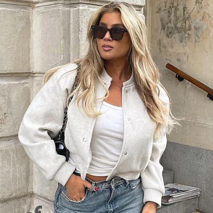 Women's Cropped Bomber Jacket