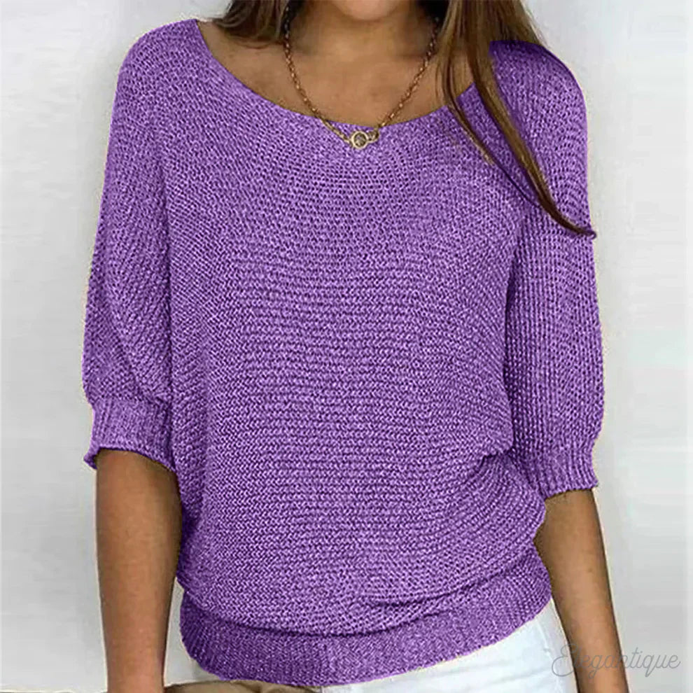 Women's Cross-Knit Sweater