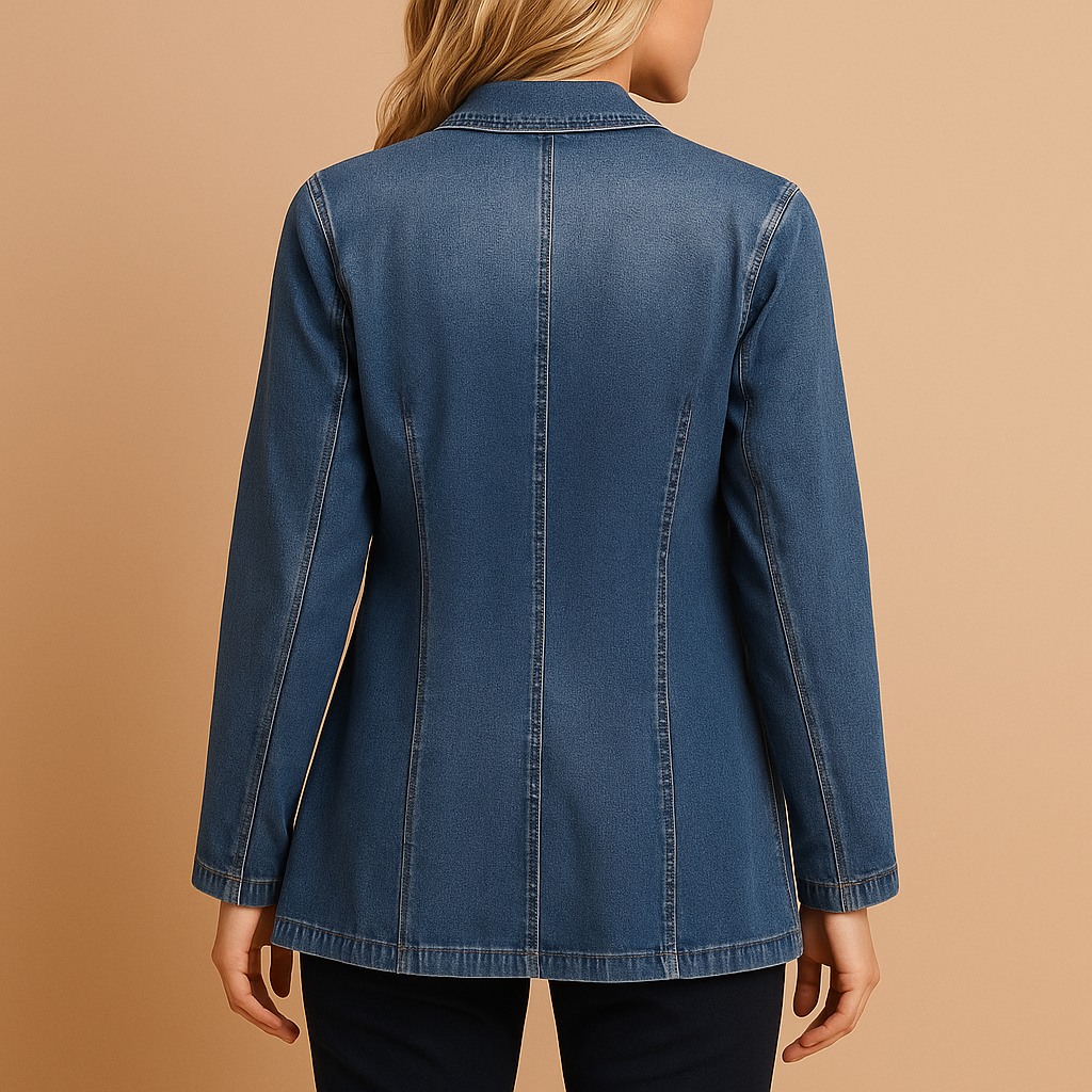 Women's Denim Fitted Blazer