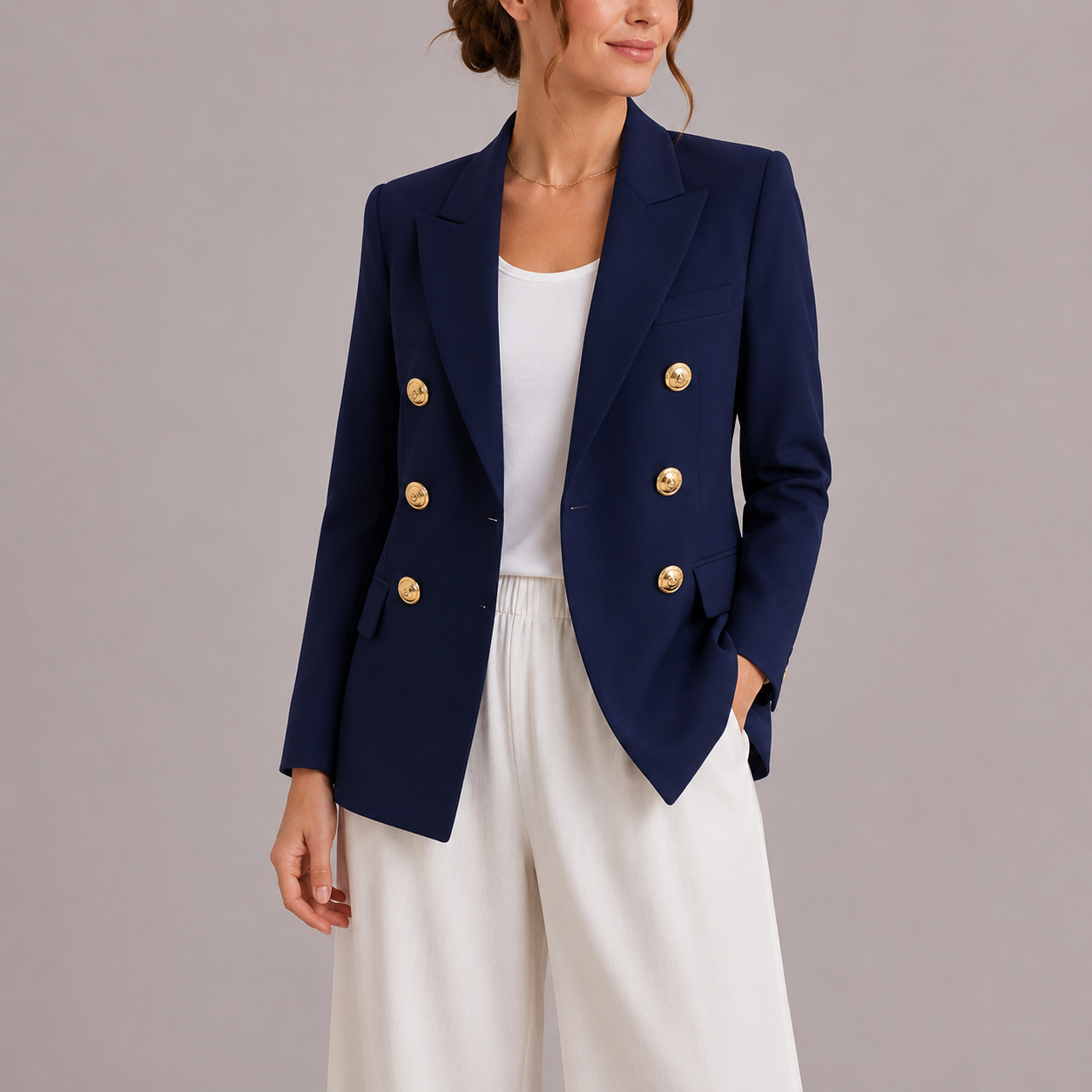 Women's Double-Breasted Tailored Blazer
