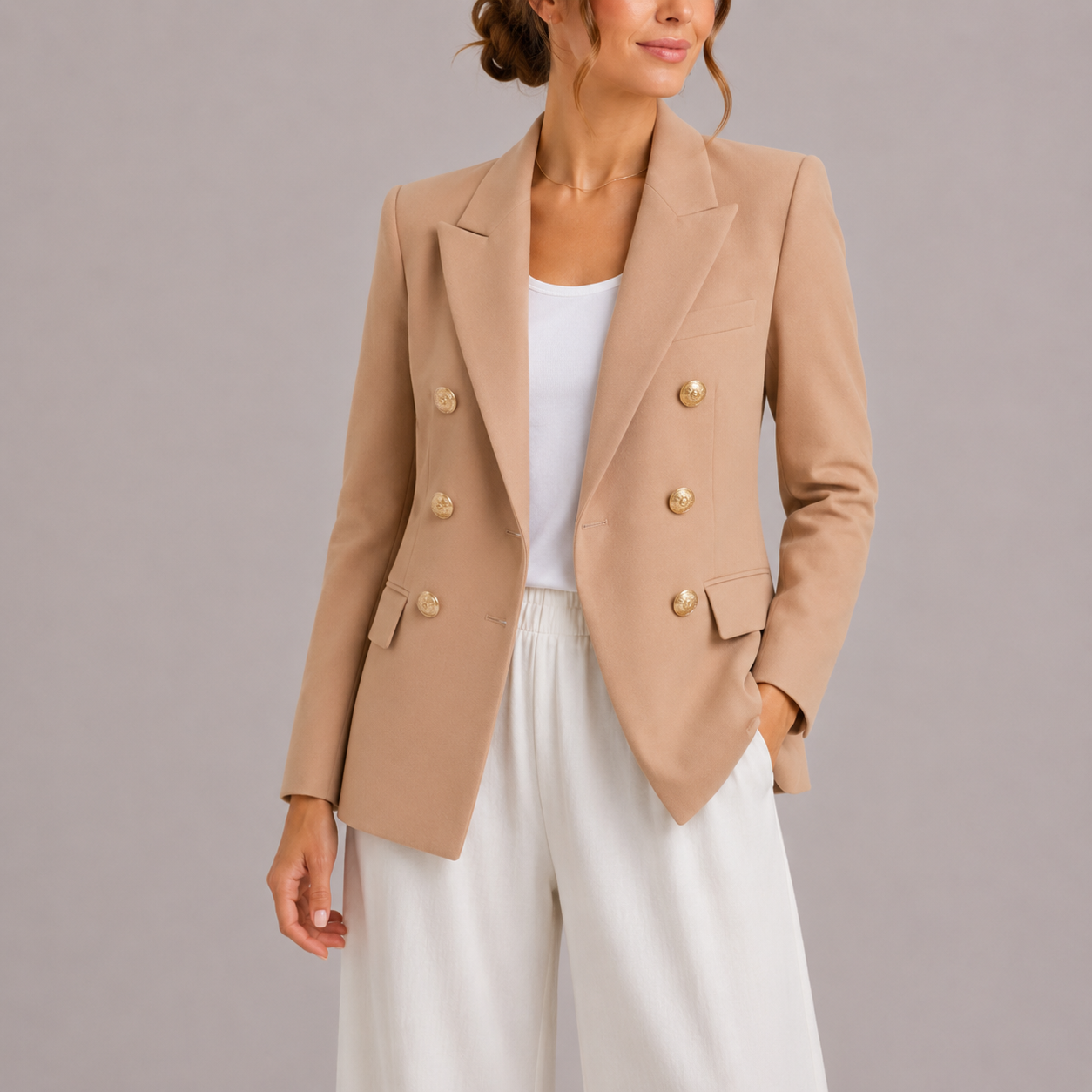 Women's Double-Breasted Tailored Blazer