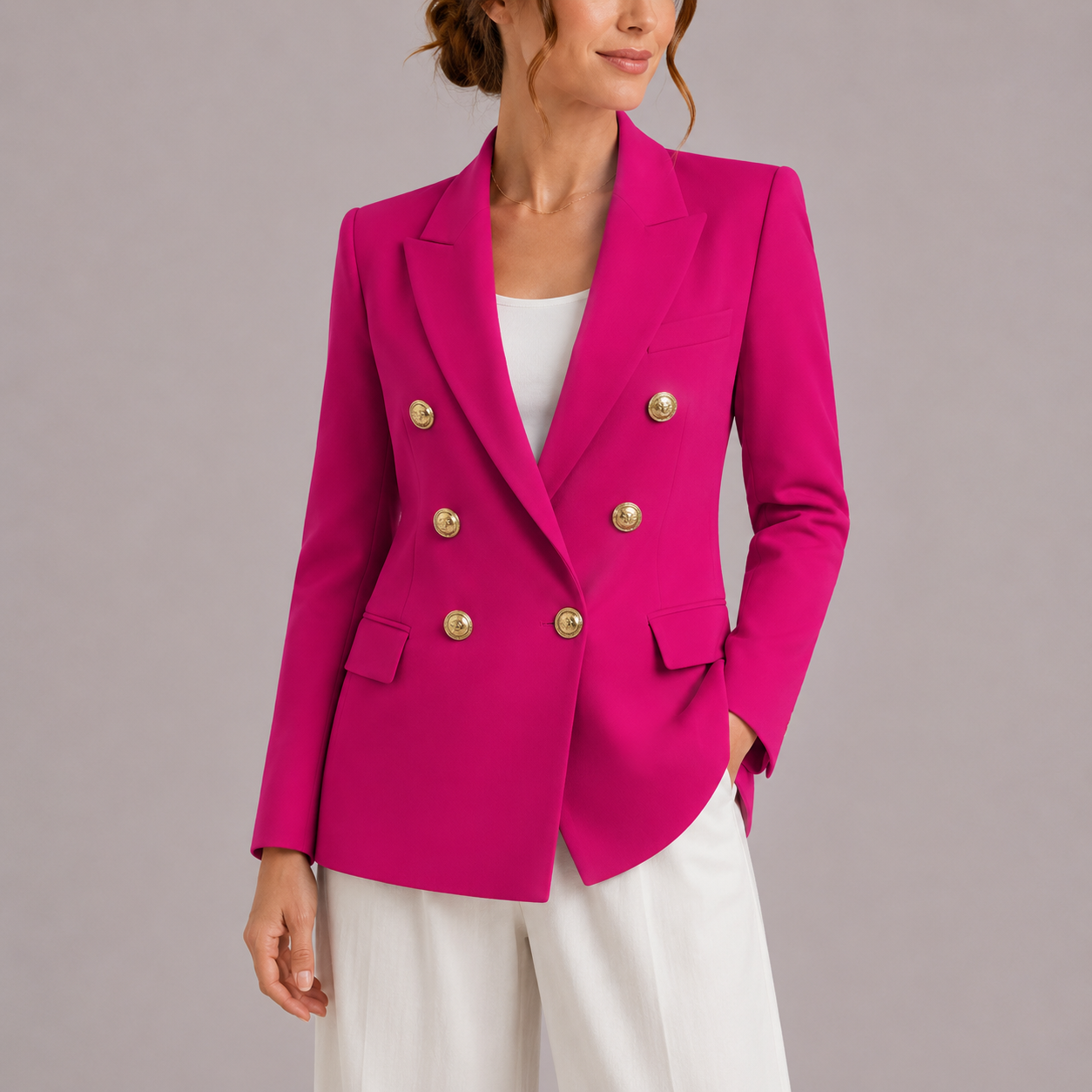 Women's Double-Breasted Tailored Blazer