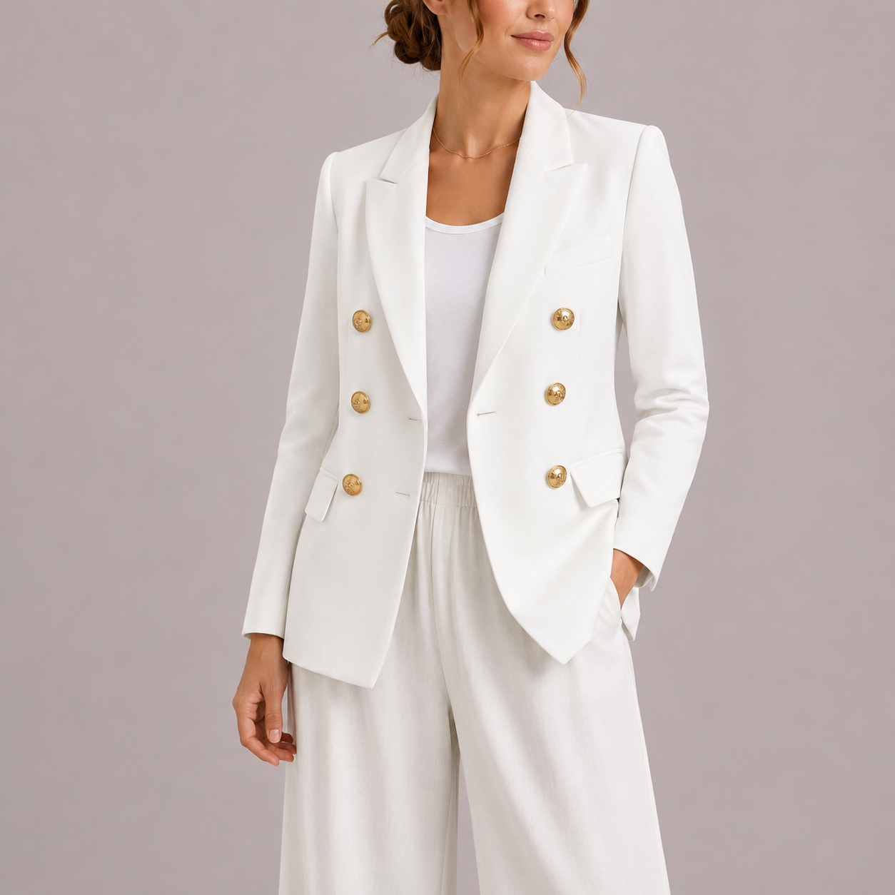 Women's Double-Breasted Tailored Blazer