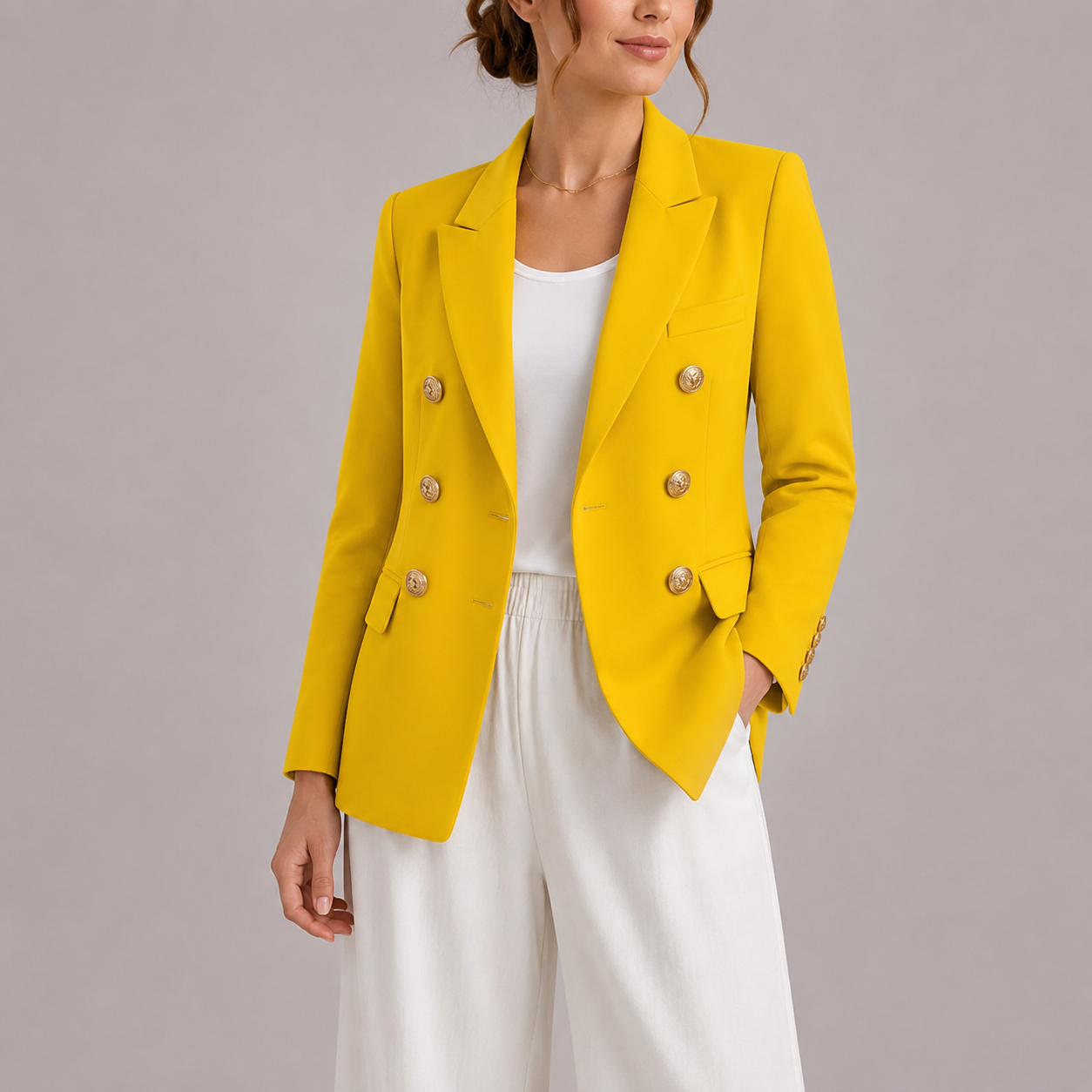 Women's Double-Breasted Tailored Blazer
