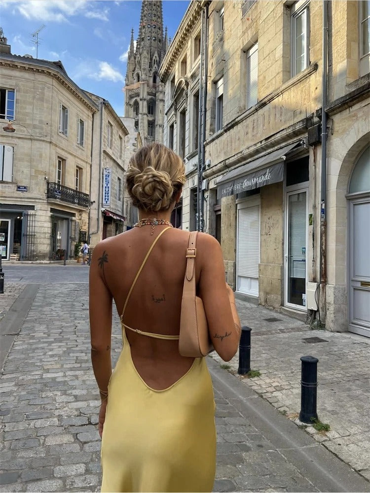 Women's Elegant Midi Split Dress