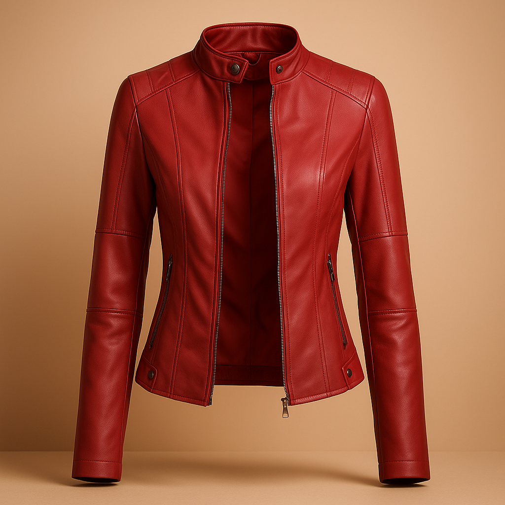 Women's Elegant Zippered Jacket with Collar