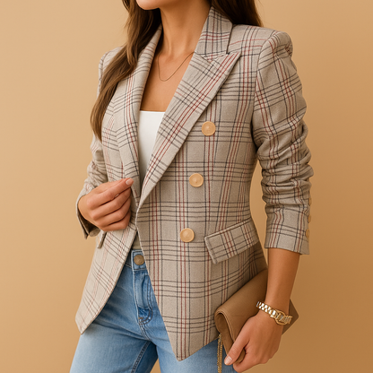 Women's Fitted Blazer with Elegant Details