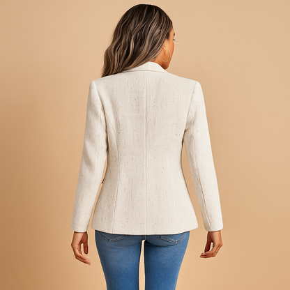 Women's Fitted Blazer with Lapel Collar
