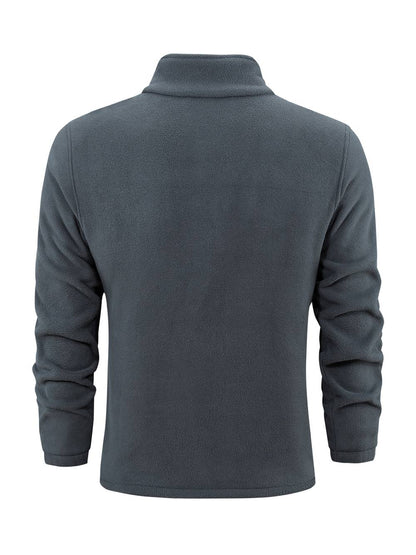 Women's Fleece Cardigan with Stand-Up Collar