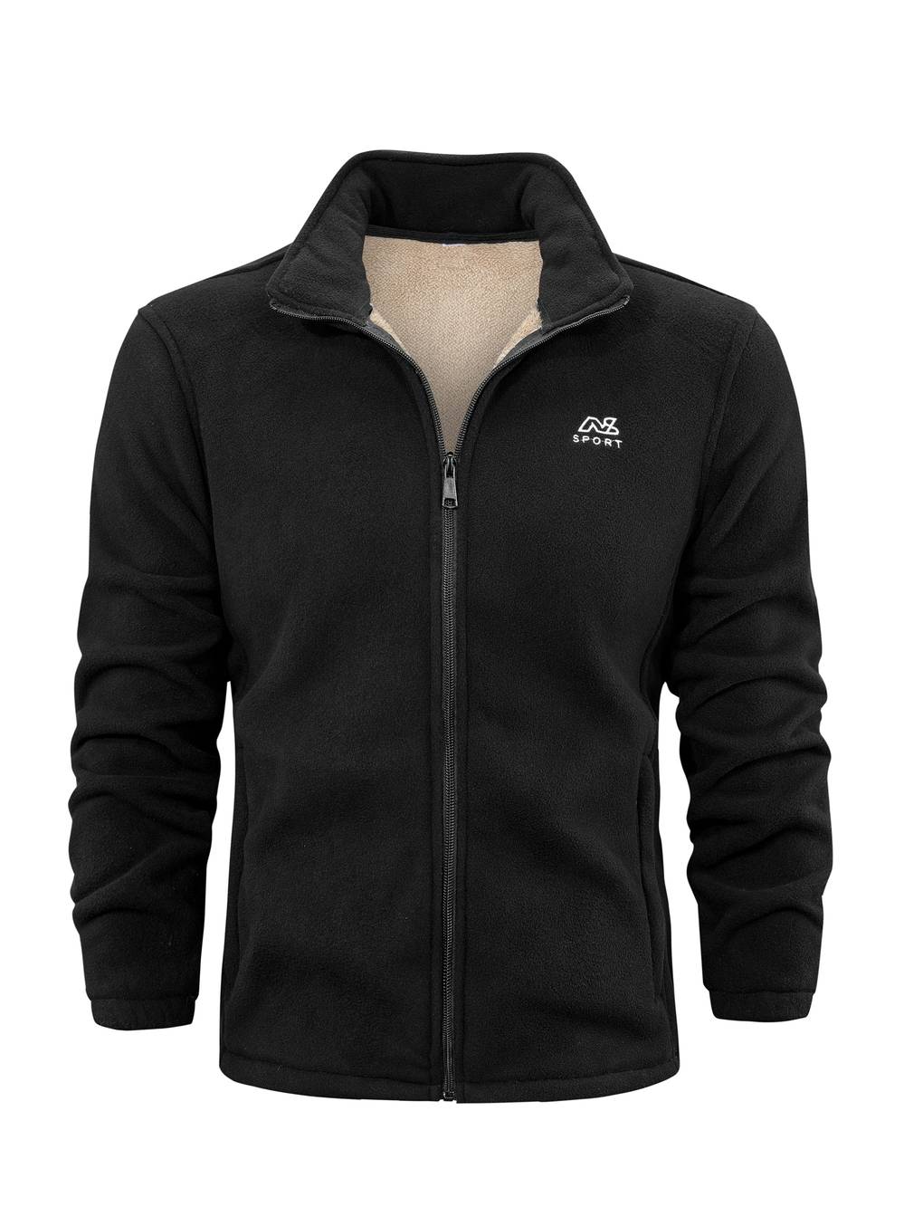 Women's Fleece Cardigan with Stand-Up Collar