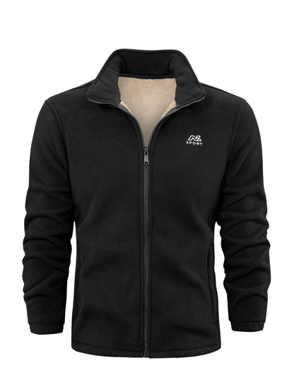 Women's Fleece Cardigan with Stand-Up Collar