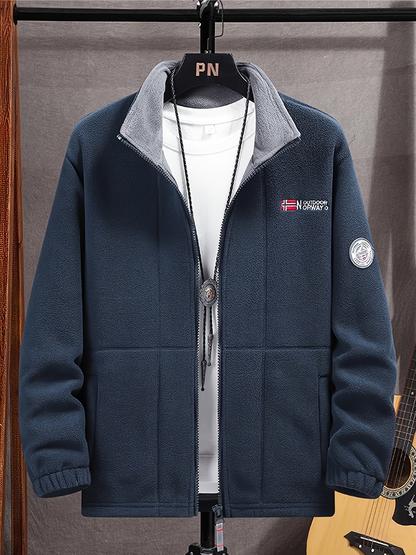 Women's Fleece Jacket with High Collar for Outdoor Activities