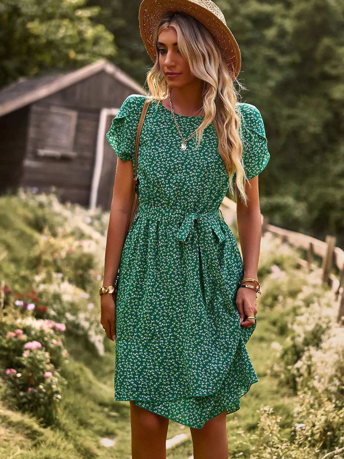 Women's Floral Midi Dress